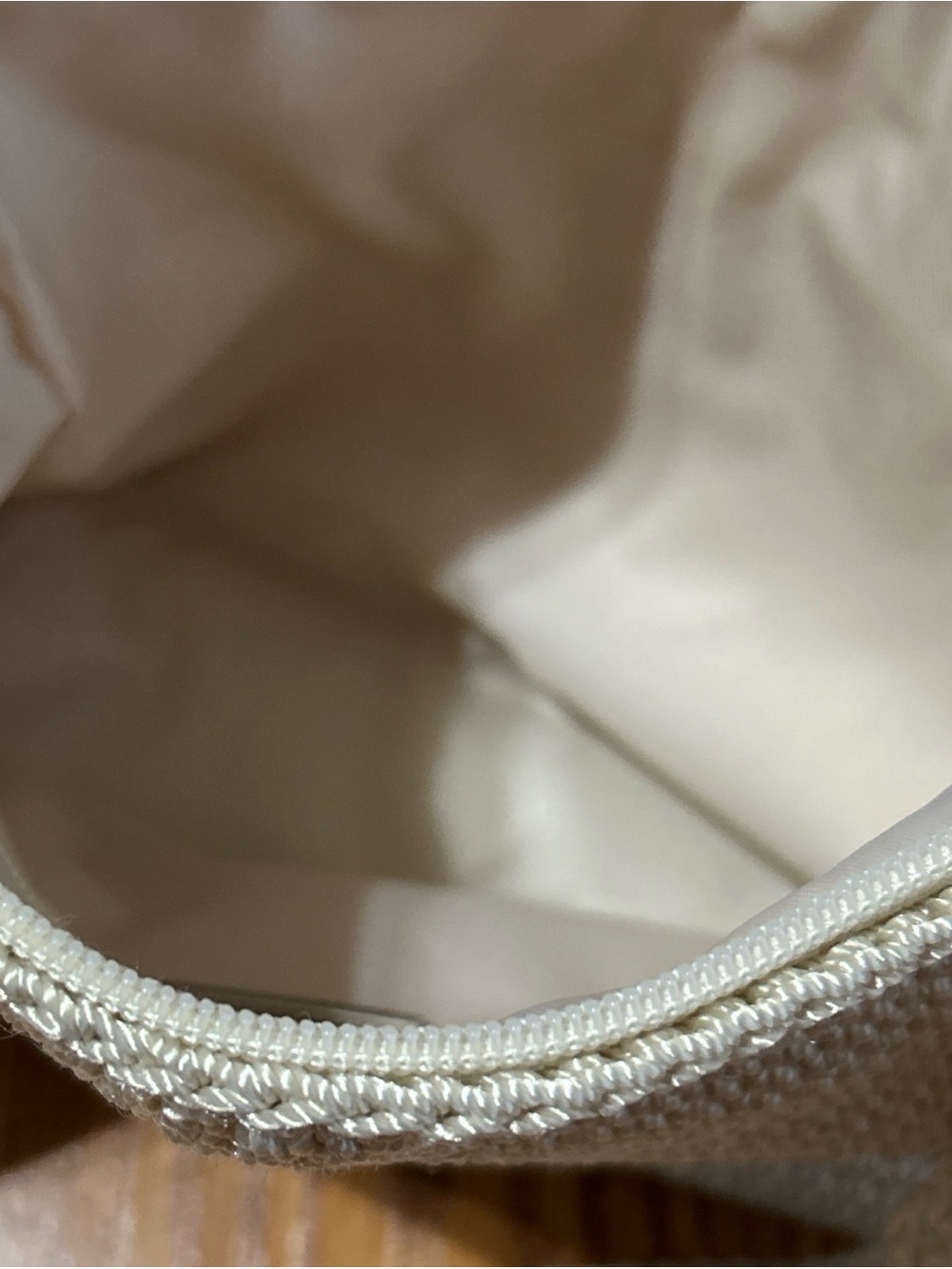 The Sak Creamy Beige Mini Crochet Crossbody Zipper Boho Festive Chic Bag - Picture 2 of 13